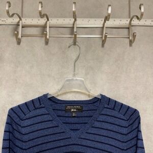 Banana Republic Sweater Men M Italy Merino Wool V‎ Neck Baruffa Knit Lightweight